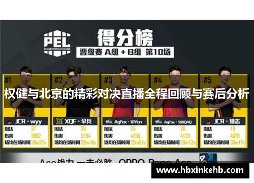 权健与北京的精彩对决直播全程回顾与赛后分析